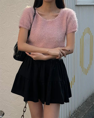 Mini tiered skirt