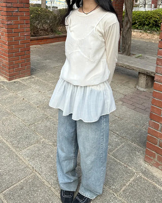 See-through camisole shirred dress