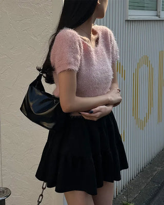 Mini tiered skirt