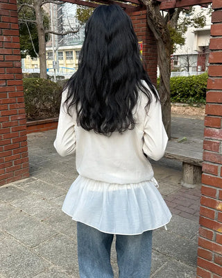 See-through camisole shirred dress