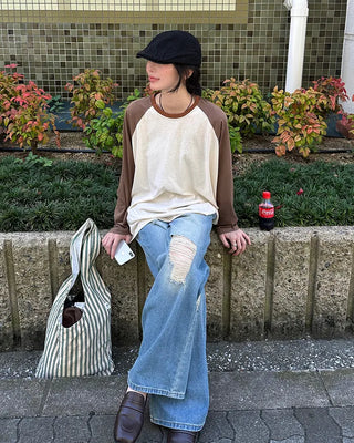 Striped Terry Shoulder Bag