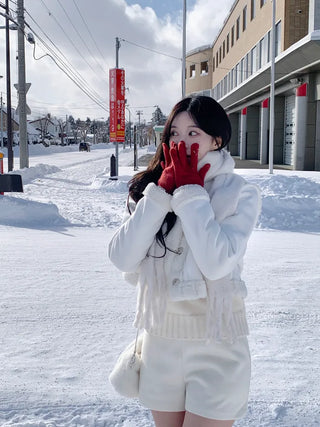 [Smartphone Compatible] Knit Gloves