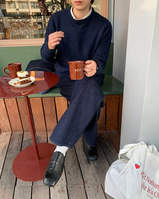 Square-toe simple loafers