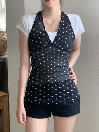 Two-button high-waisted shorts
