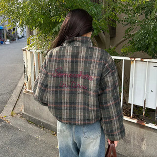 Reversible Stitch Check Jumper