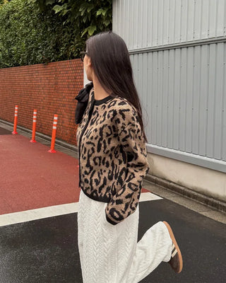 Leopard print cardigan