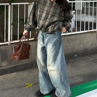 Reversible Stitch Check Jumper