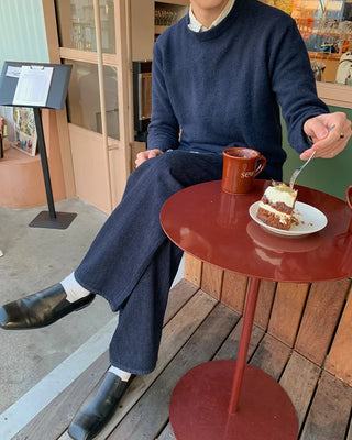 Square-toe simple loafers
