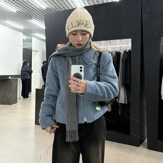 Plain wool scarf