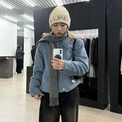 Plain wool scarf
