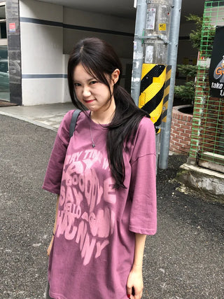 [UNISEX] Printed Oversized Short-Sleeve T-Shirt (3 colors)