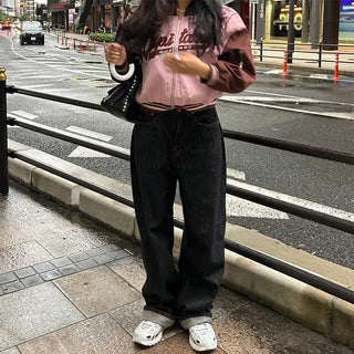 Two-tone varsity jacket