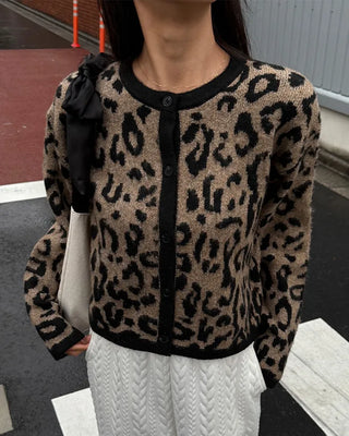 Leopard print cardigan