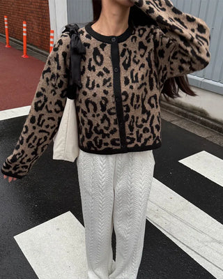 Leopard print cardigan