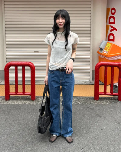 Polka Dot See-Through T-Shirt
