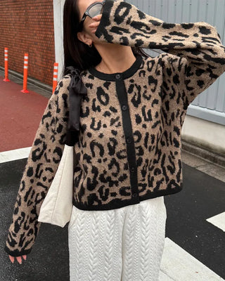 Leopard print cardigan