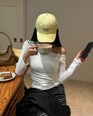 Stud One-Shoulder T-Shirt