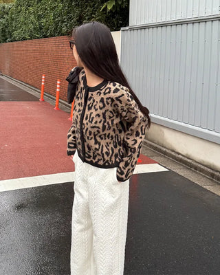 Leopard print cardigan