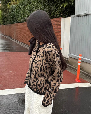 Leopard print cardigan