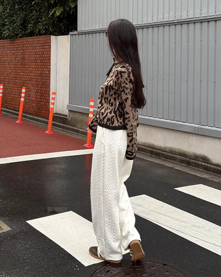 Leopard print cardigan