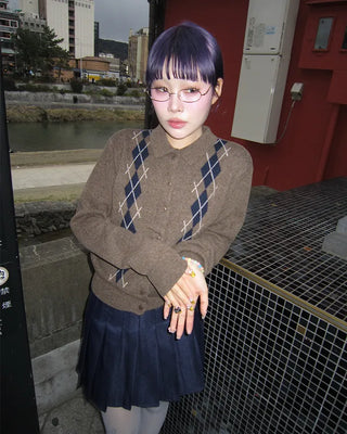 Simple pleated mini skirt