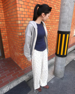 Flower Patch Hooded Zip-Up Hoodie