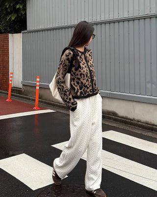 Leopard print cardigan
