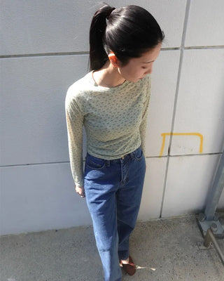 Flower Reglan Long-Sleeve T-Shirt