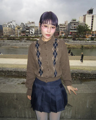 Simple pleated mini skirt