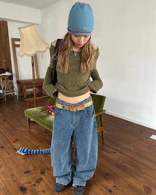Mohair Mix Long Flare Sleeve Knit