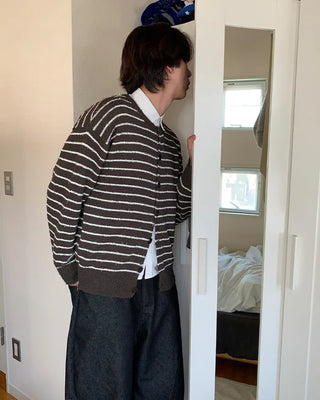 Striped Round Cardigan