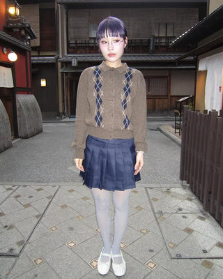 Simple pleated mini skirt