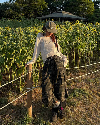 2-way loose sheer summer knit T-shirt