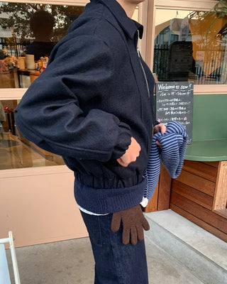 Colored zipper blouson jacket