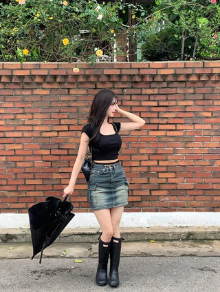 Pocket Vintage Cargo Skirt