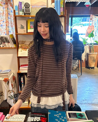 Striped scarf T-shirt