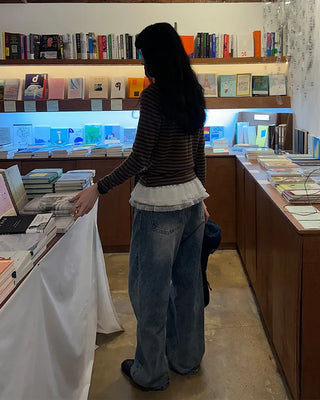 Striped scarf T-shirt