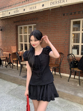 [Includes inner shorts] Frill tiered skirt