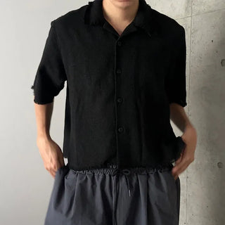 (Unisex) Tweed Short-Sleeve Shirt