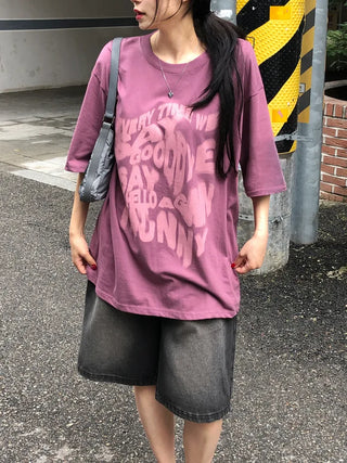 [UNISEX] Printed Oversized Short-Sleeve T-Shirt (3 colors)