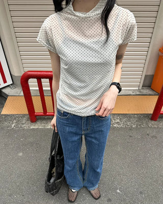 Polka Dot See-Through T-Shirt