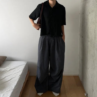 (Unisex) Tweed Short-Sleeve Shirt