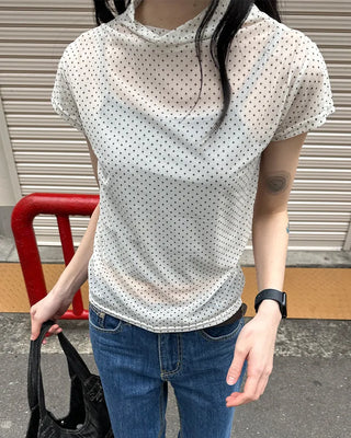 Polka Dot See-Through T-Shirt