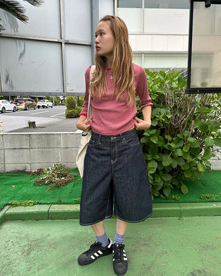 Bermuda denim pants