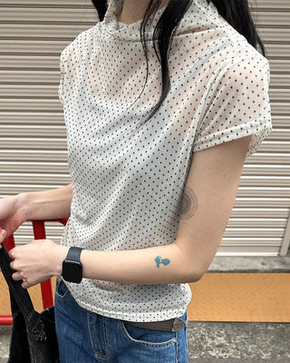 Polka Dot See-Through T-Shirt