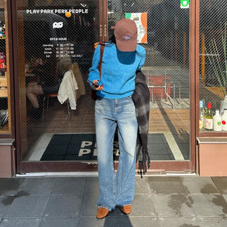 Wool round knit
