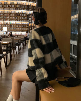 Checked cropped jacket