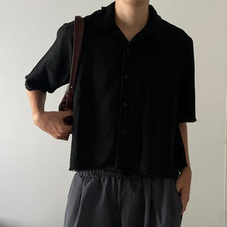 (Unisex) Tweed Short-Sleeve Shirt