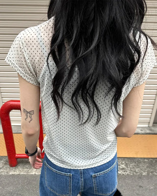 Polka Dot See-Through T-Shirt