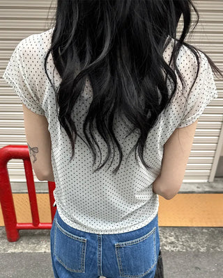 Polka Dot See-Through T-Shirt